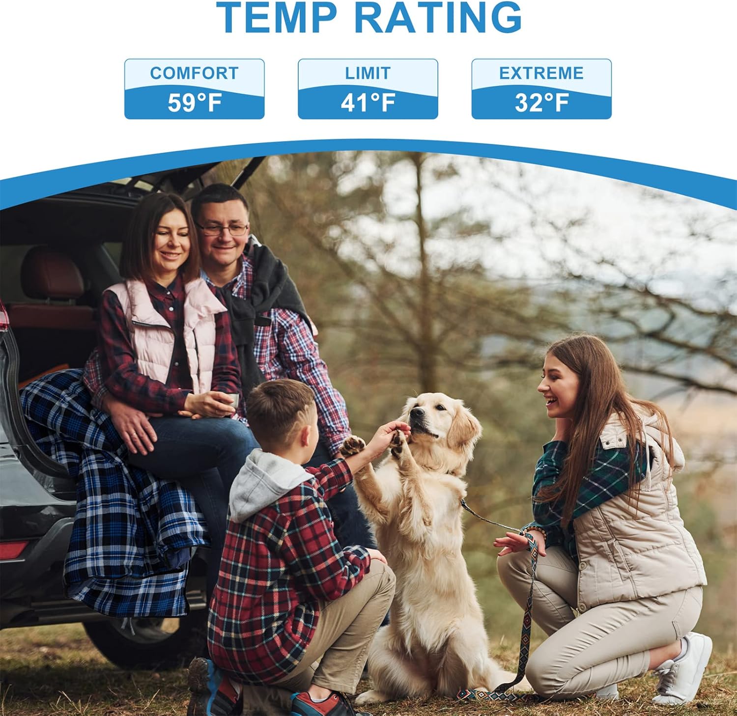 AGEMORE Cotton Flannel Double Sleeping Bag for Camping, Backpacking Or Hiking. Queen Size 2 Person Waterproof Sleeping Bag for Adults Or Teens. Lightweight with Compression Sack - Image 2