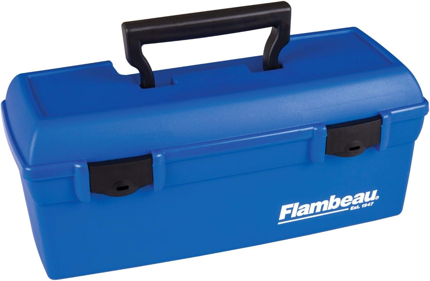 Flambeau Outdoors 6009TD Lil' Brute Tackle Box - Fishing Tackle Organizer With Lift-Out Tray, Portable Tackle and Gear Storage, Blue