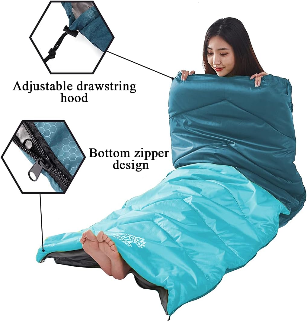 Sleeping Bag 4 Seasons Adults & Kids for Camping Hiking Trips Warm Cool Weather,Lightweight and Waterproof with Compression Bag,Indoors Outdoors Activities - Image 5